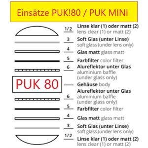 Top Light Einsätze für PUK! 80 / PUK MINI D=70mm
